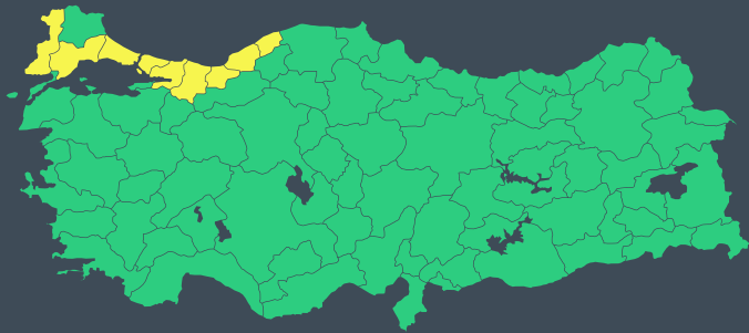 Meteoroloji'den 8 il için "sarı" uyarı: Kuvvetli yağışa dikkat